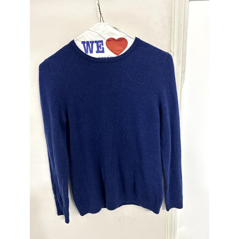 L.L. Bean Navy Blue Simple Cashmere Sweater Women's Small